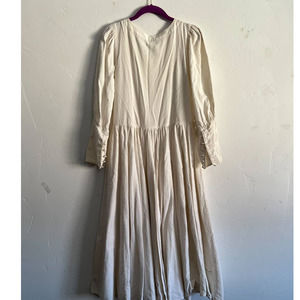 White (off white) Long  Cotton Dress